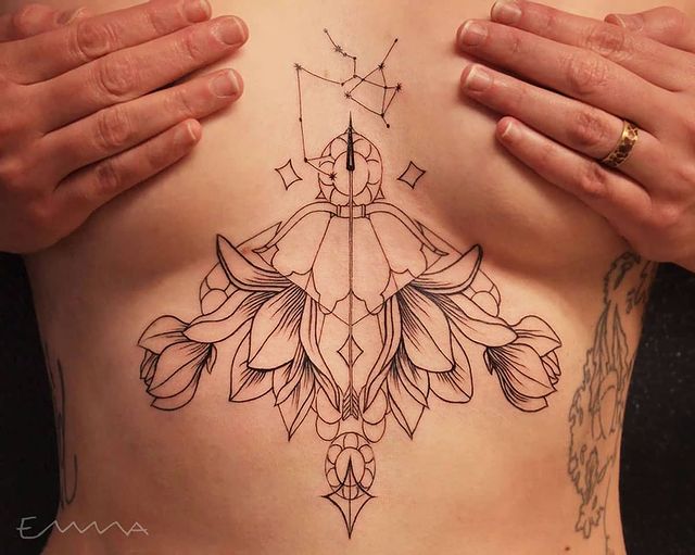 Skin of a Lady, Heart of Hunter Arrow Tattoo Designs