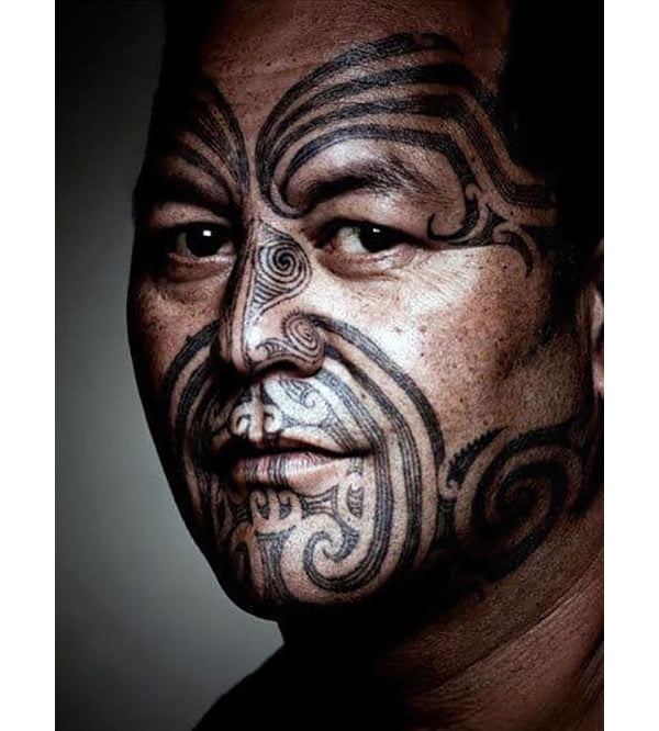 Samoan Tribal Face Tattoos
