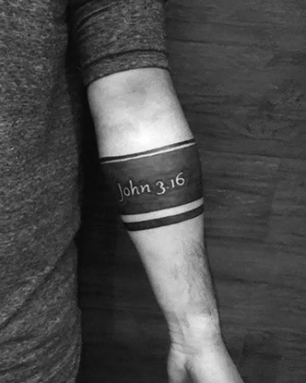 Classic John 3:16 Arm Band Faith Tattoos
