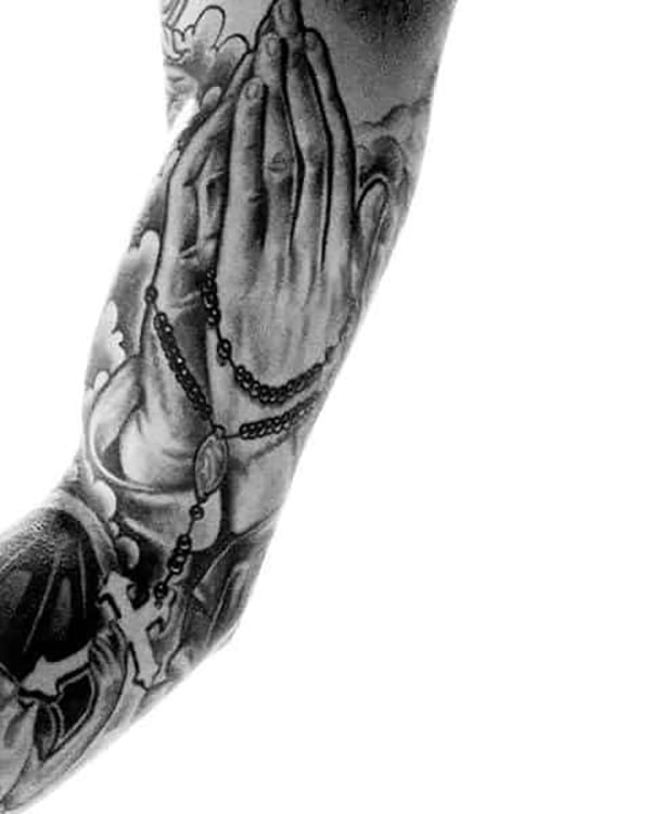 Praying Hands Arm Sleeve Faith Tattoos for Christian Faith