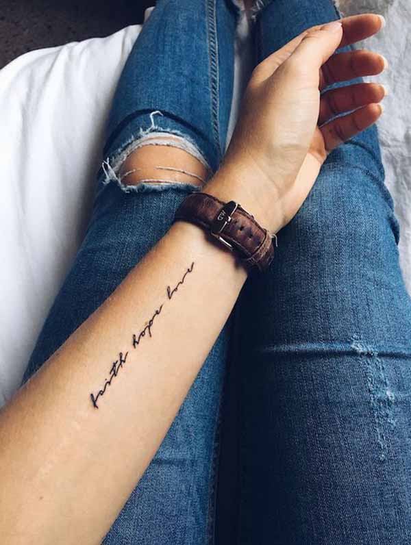 Faith Hope, Love Black Font Tattoo Designs