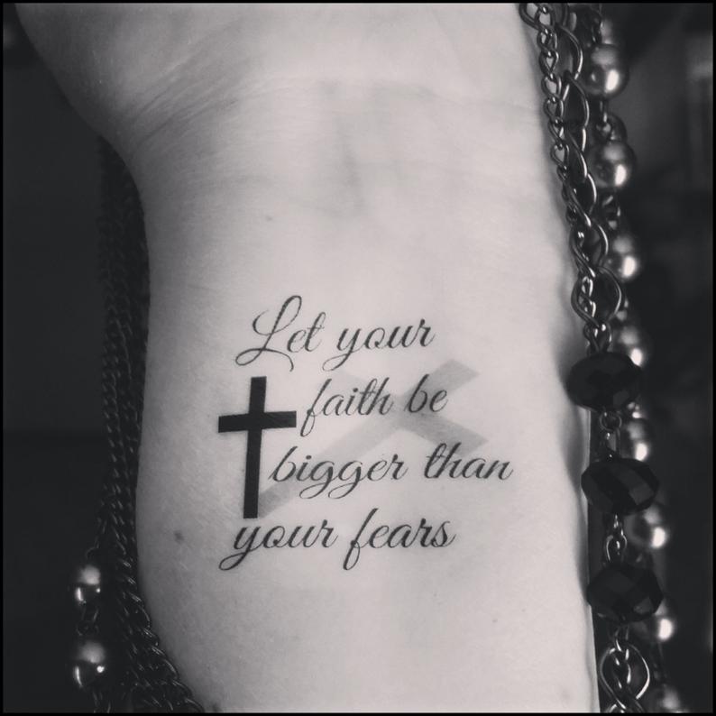Faith Better Than Fears Word Faith Tattoos