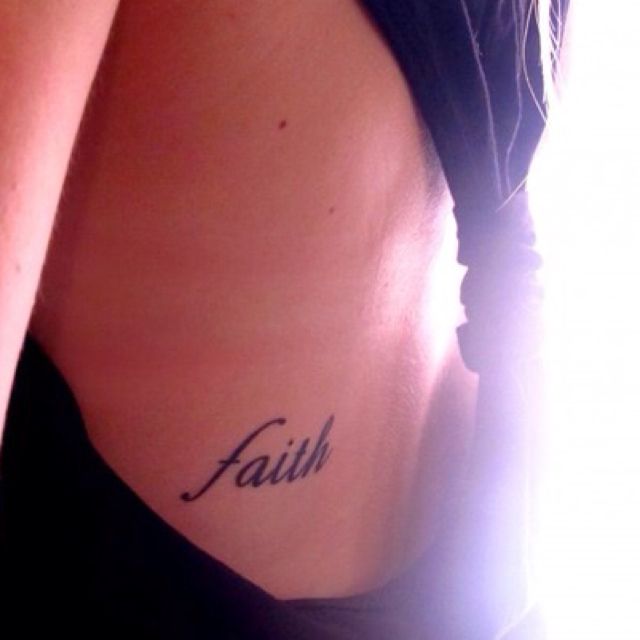 Written Cursive Font Faith Tattoo