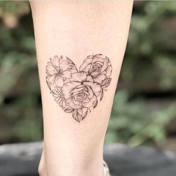 Love as Sweet as a Flower Love Tattoo Designs