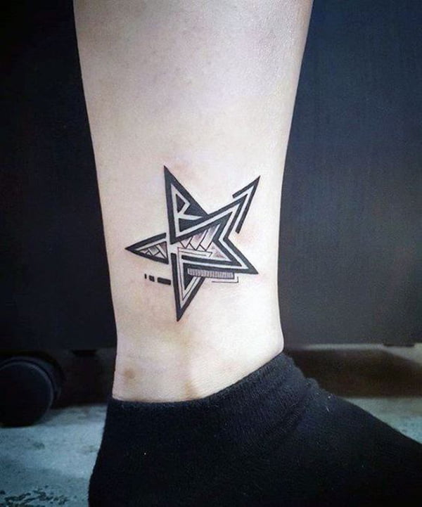 Star Tattoos with Multiple Abstract Patterns