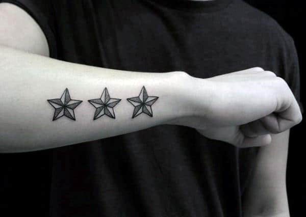 Star Tattoos on Forearm