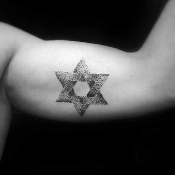 Star Tattoos of David on Bicep