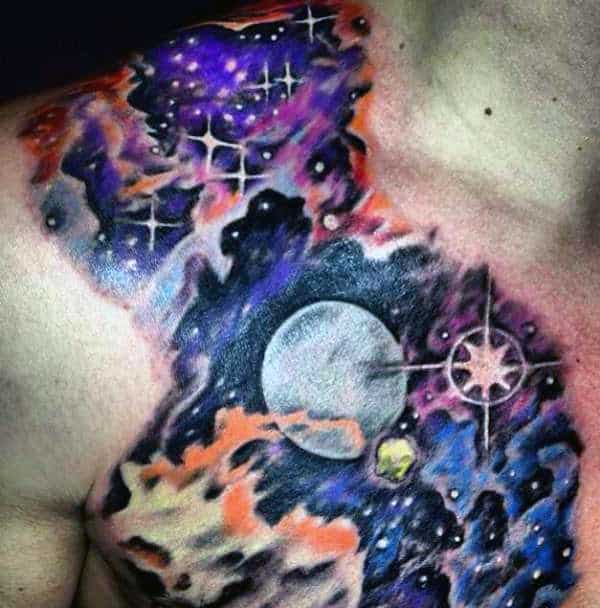 Galaxy, Nautical Star Tattoos, and a Planet