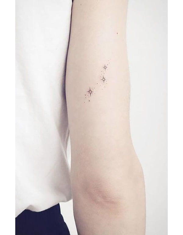 Simple Shooting Star Tattoos on Arm