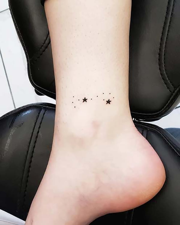 Tiny Ankle Shooting Small Star Tattoo Meanings