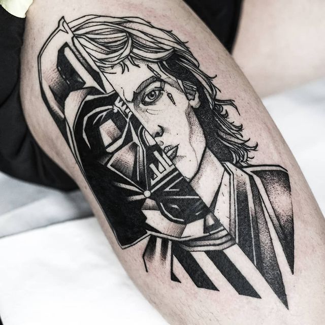 Both Sides Star Wars Universe Tattoo