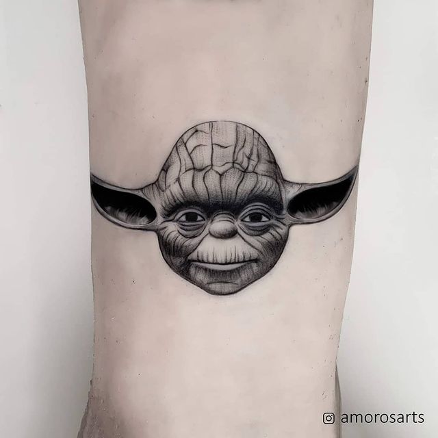 Yoda's Head Star Wars Tattoo