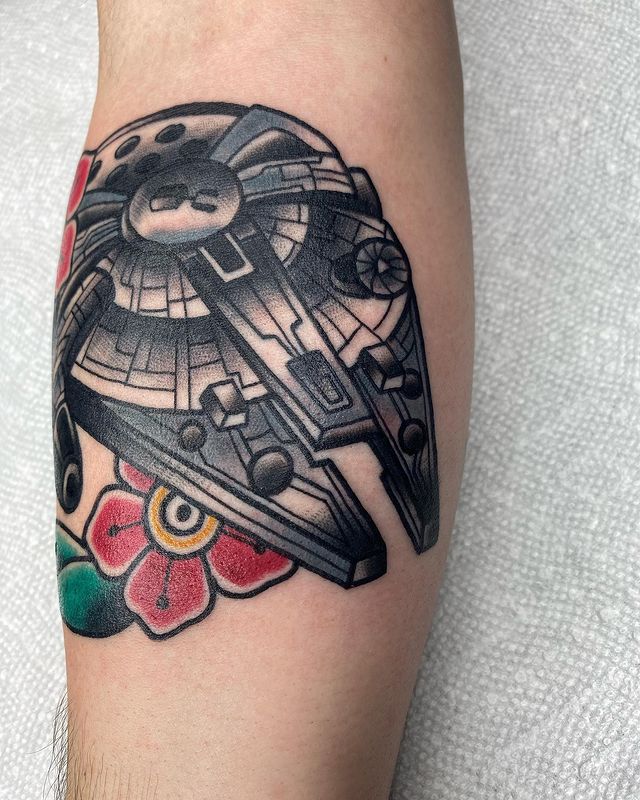 Millennium Falcon Star Wars Tattoo