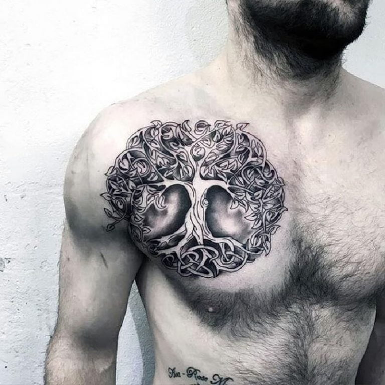 Celtic Tree of Life Shoulder Tree Tattoo Design