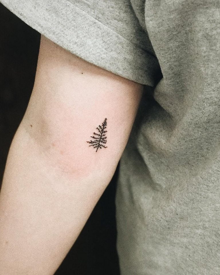 Tiny Tree Inner Arm Tattoo