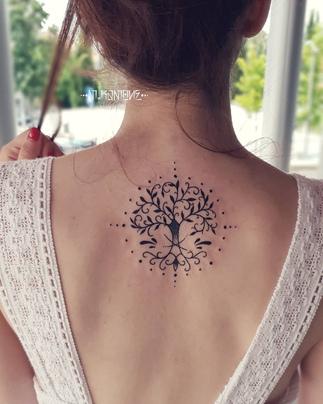 Tree tattoo on spine black and white  Cover up tattoos Piercing tattoo  Tattoos