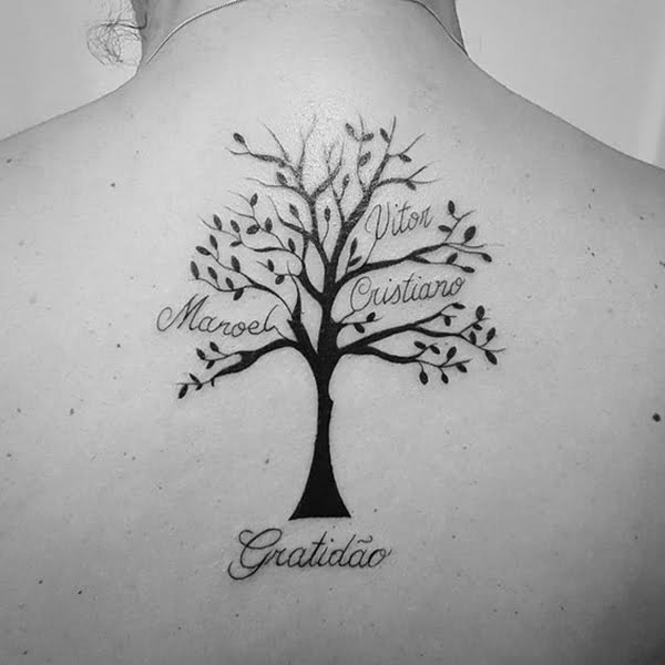 Gratitude for the Family Tree Tattoo, Life Tattoo