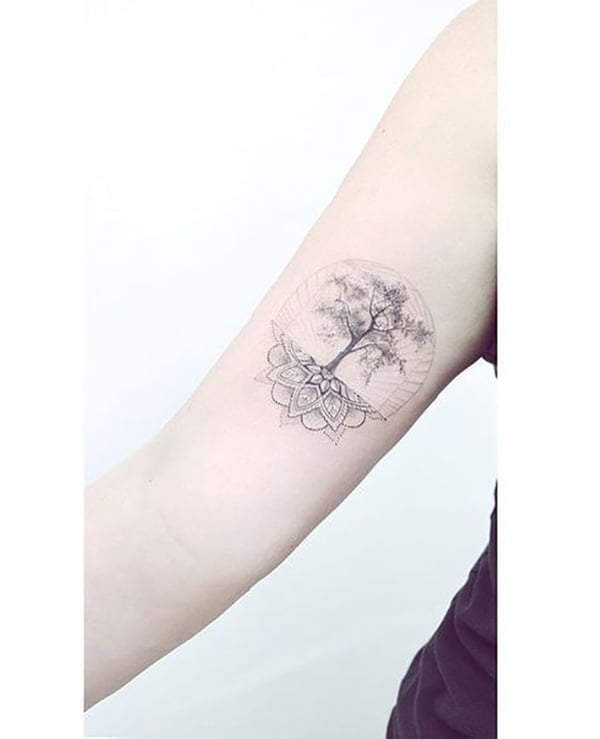 A Tree with Spiritual Roots, Simple Tree Tattoo