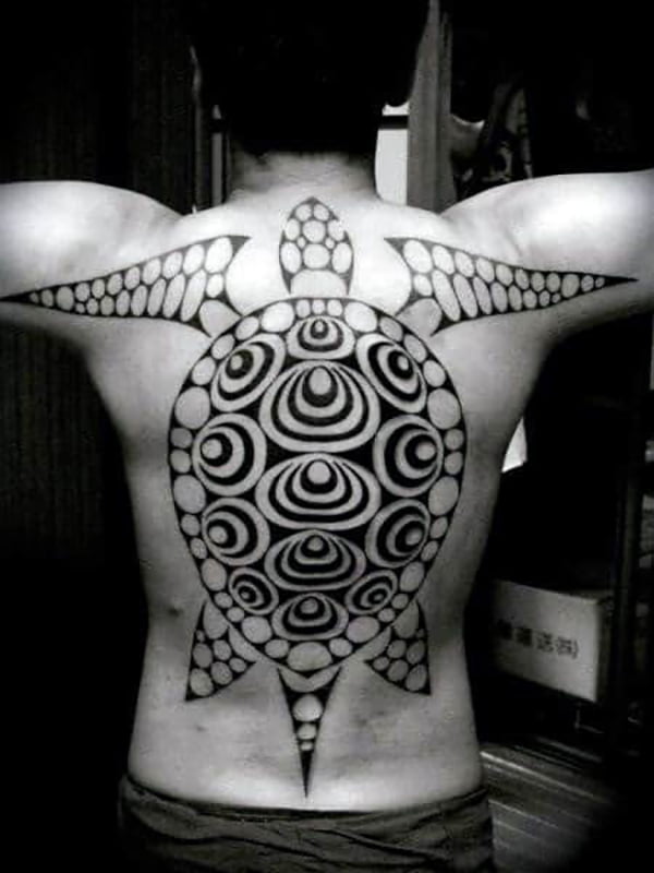Abstract Sea Turtle Made of Patterns Turtle Tattoos