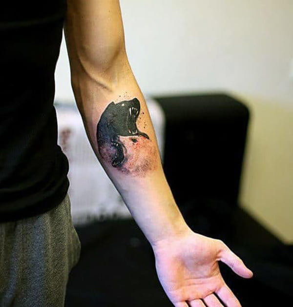 Polar Bear Yin-Yang Black and White Tattoo with Chinese Philosophy