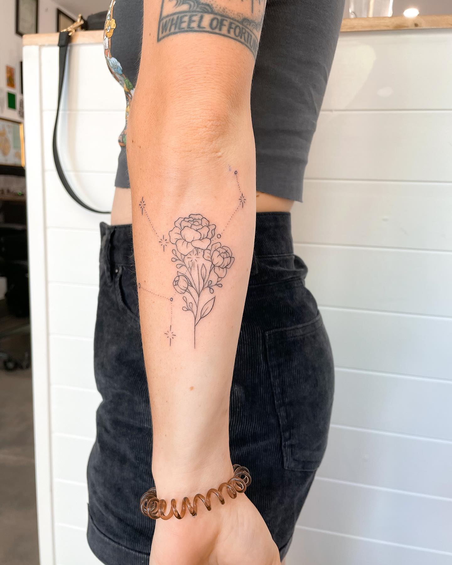 Virgo Flower Tattoo