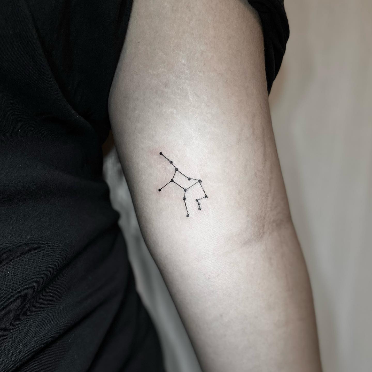 Minimalist Virgo Constellation Tattoo