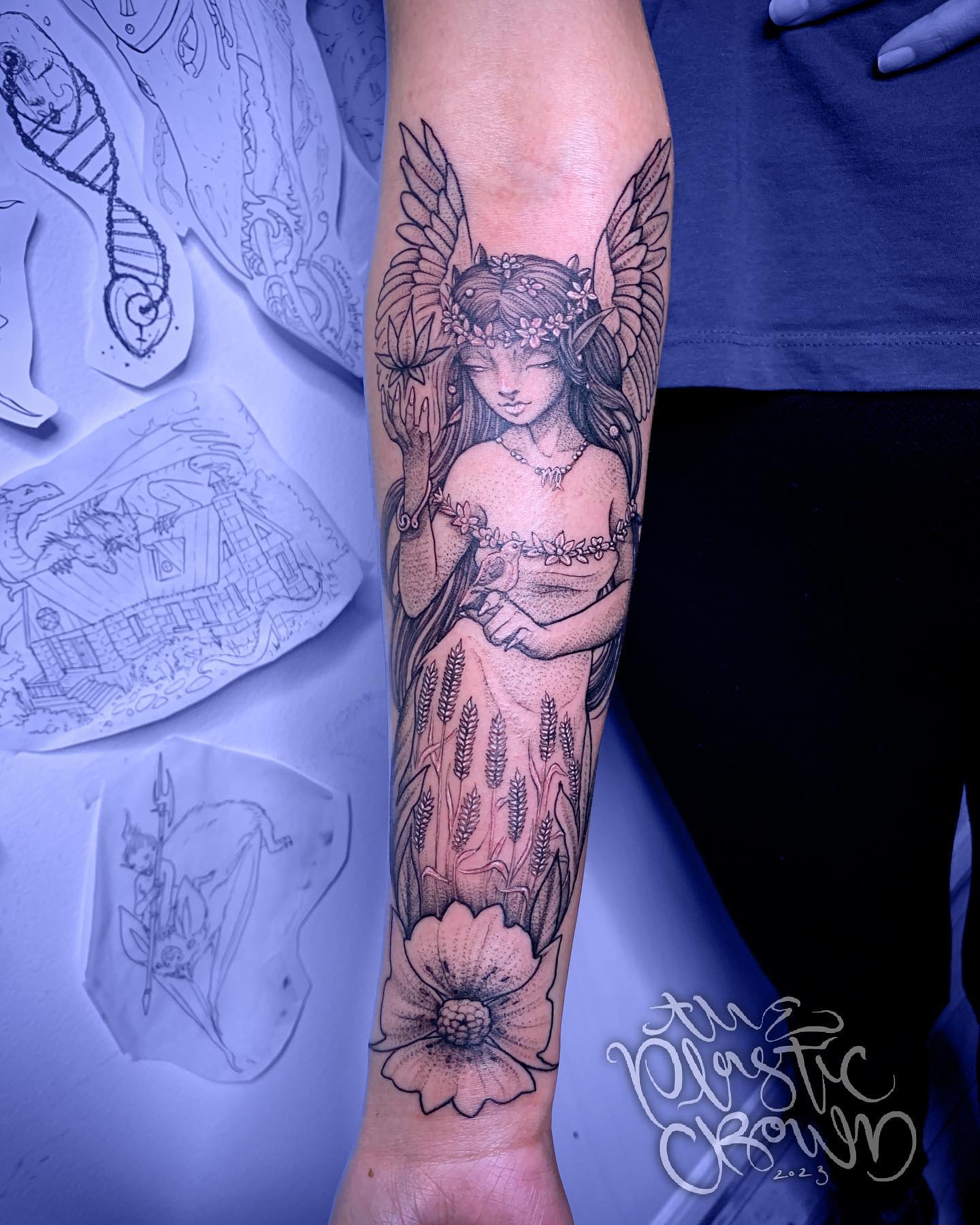 Virgo Angel Guardian Tattoo
