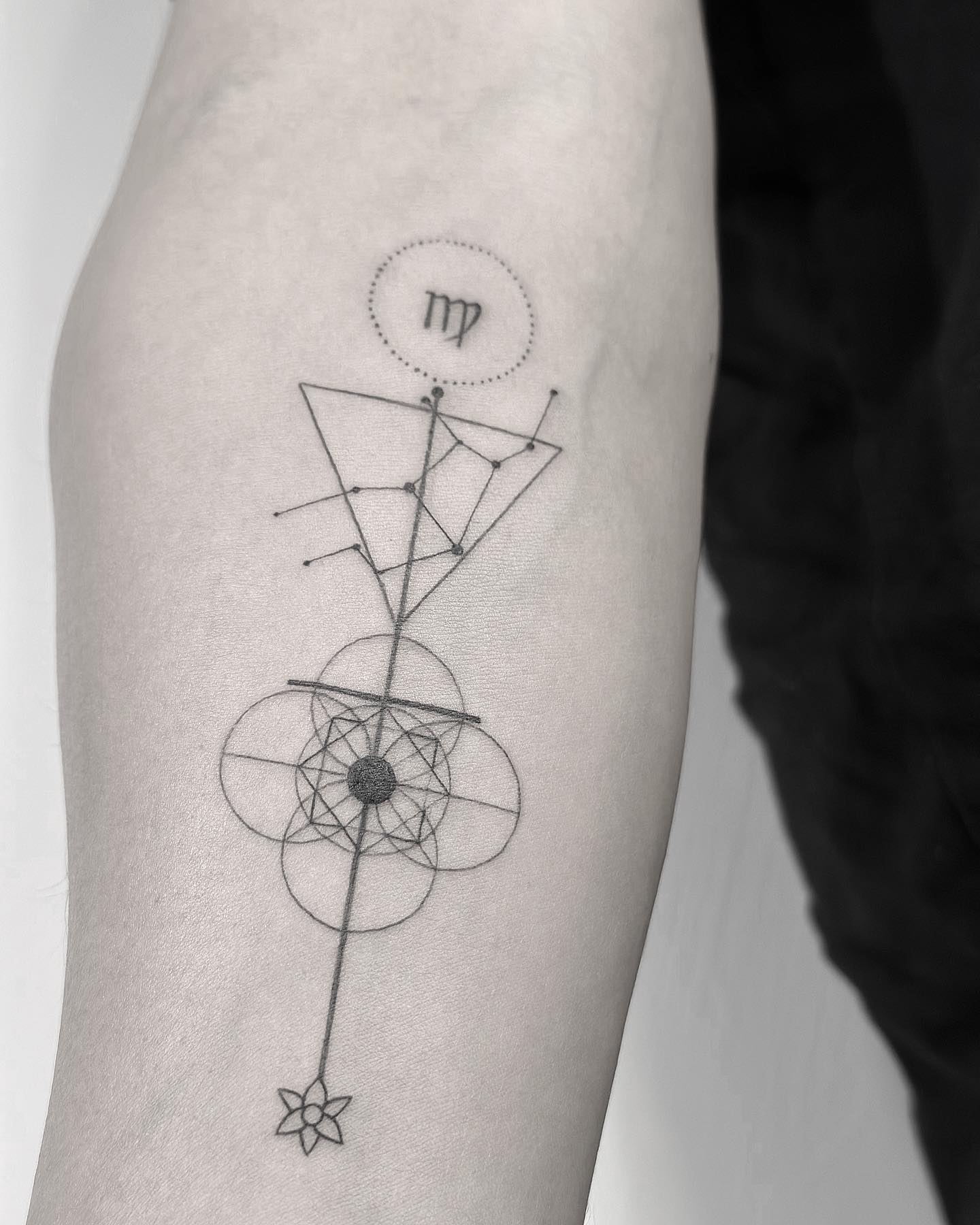 Virgo Geometric Tattoo