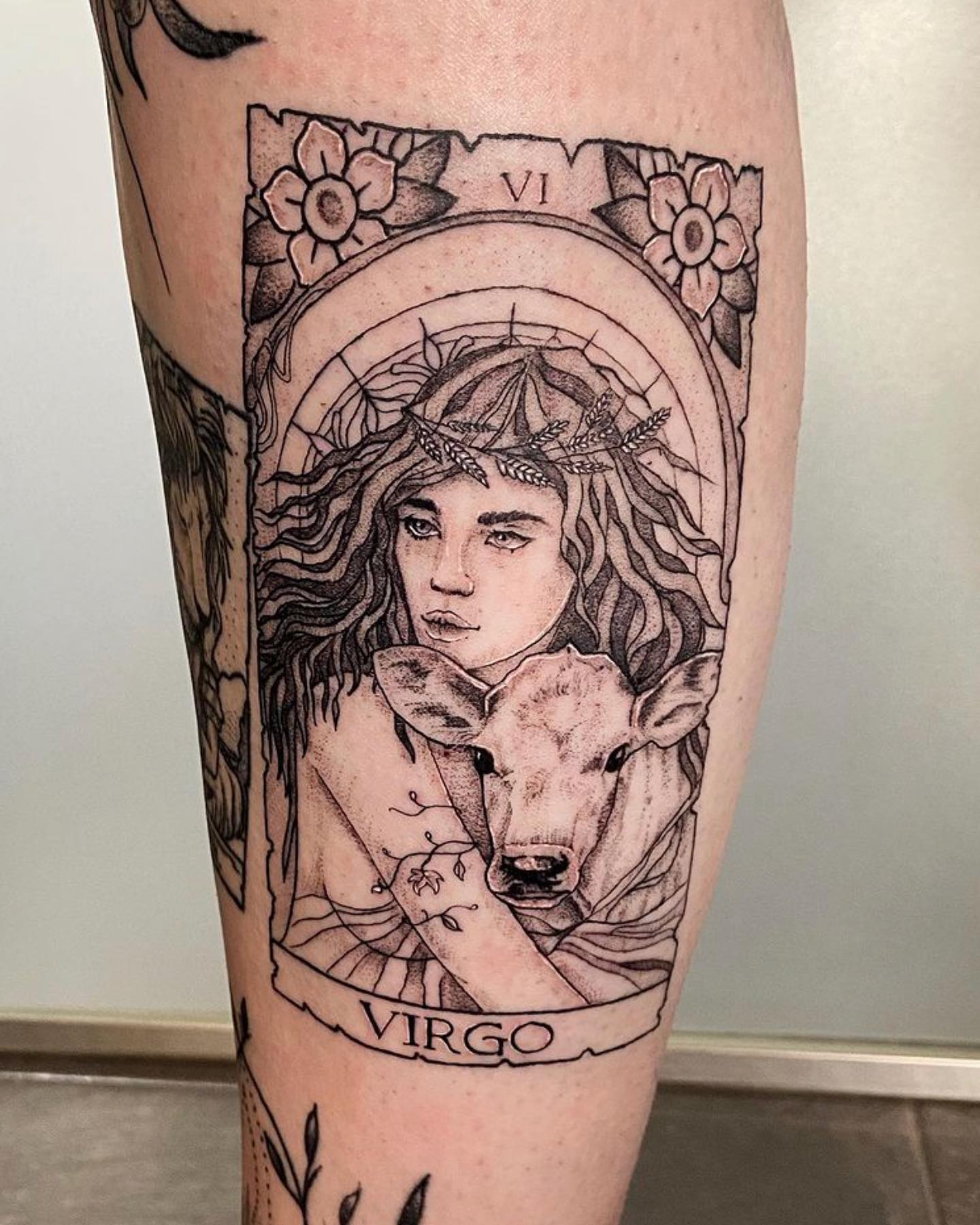 Virgo Tarot Card Tattoo