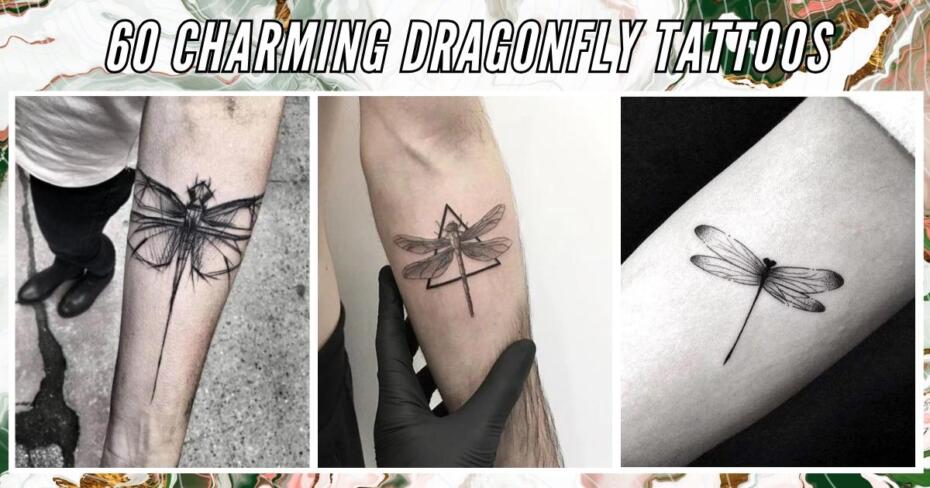 Tattoos with a dragonfly